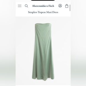 Abercrombie strapless trapeze maxi dress